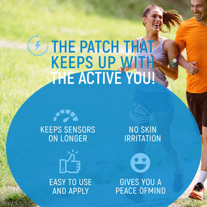 [Australia] - Rockadex Adhesive Patches - Compatible for Freestyle Libre Sensor, Custom-Designed Freestyle Libre Patches, Diabetic Supplies Mix 10 Pack Fluro 