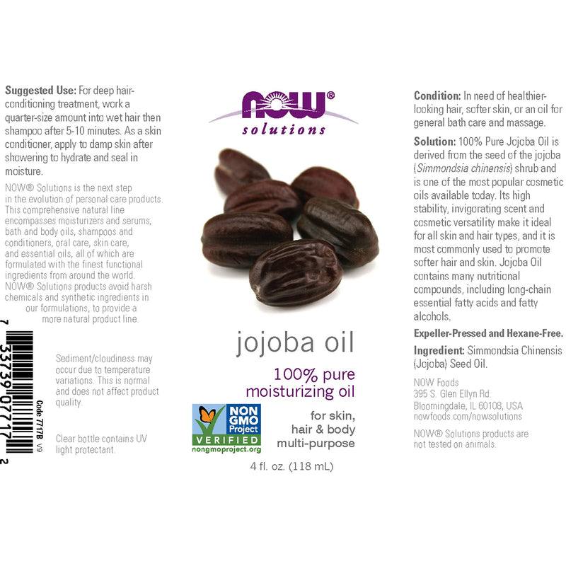 [Australia] - Now Foods, Oil Moisturizing Jojoba, 4 Fl Oz 