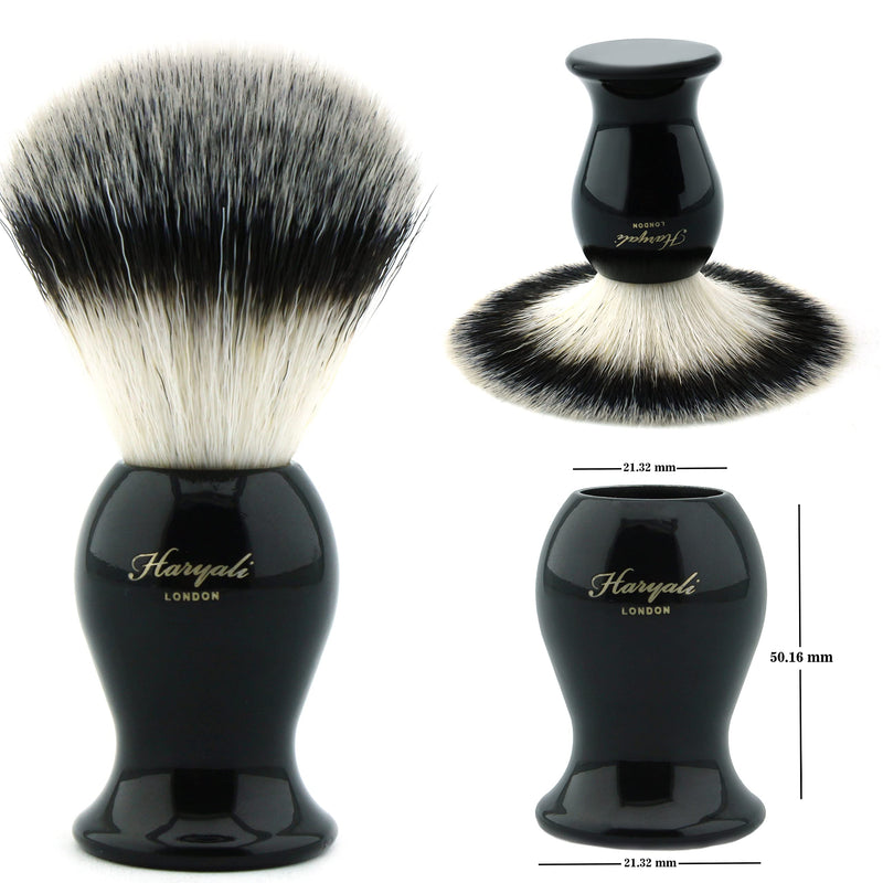 [Australia] - Haryali London Shaving Brush - Shaving Cream Brush - Synthetic Hair Shaving Brush - Mens Shaving Brush - and Womens - Shave Brush for Wet Shaving, Black 