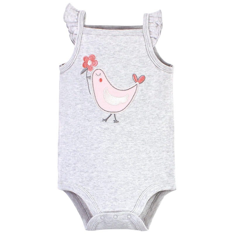 [Australia] - Hudson Baby Unisex Baby Cotton Sleeveless Bodysuits 0-3 Months Sweet Bunny 