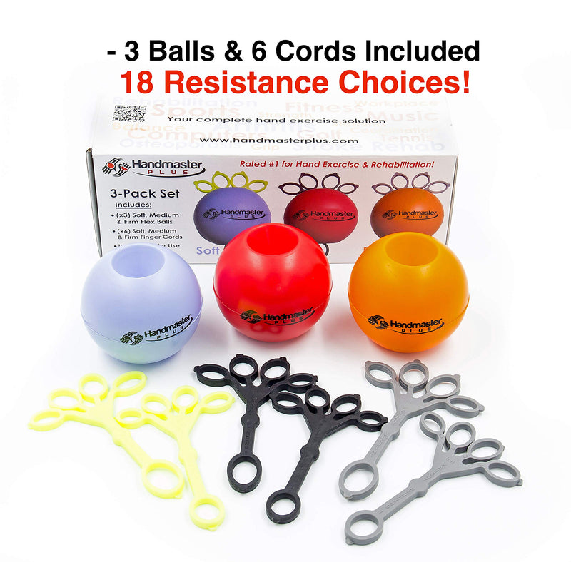 [Australia] - Handmaster Plus Physical Therapy Hand Exerciser (Colours May Vary), 9 Piece Set 