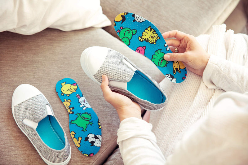 [Australia] - Shoe Insoles for Kids 6 Pair Pack | Comfortable Shoe Inserts Set for Everyday Use | Cut-to-Size Shoe Insoles for Kids with Fun and Cool Design | Kaps Offspring 