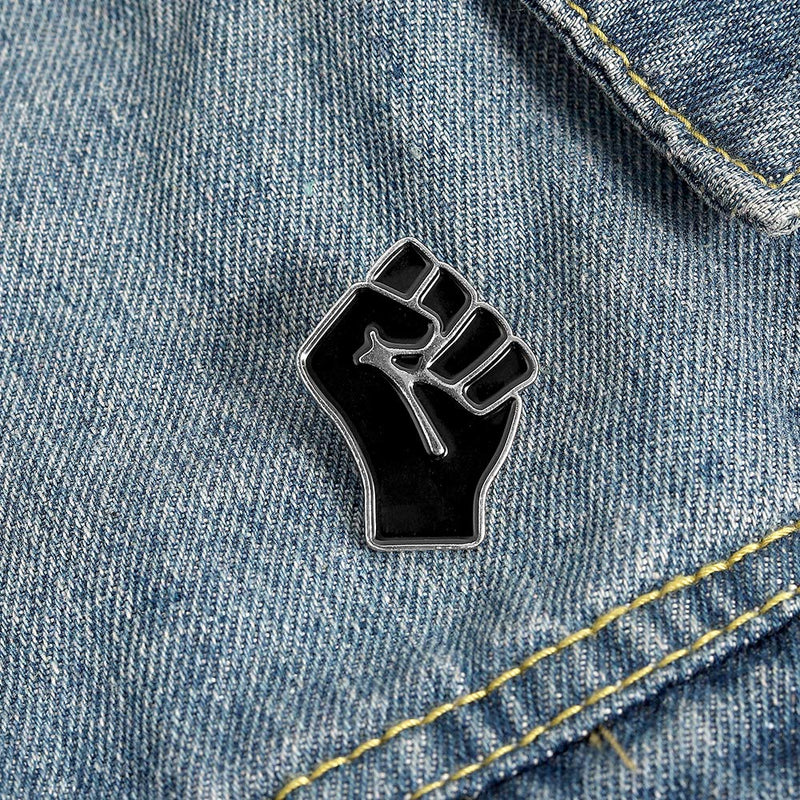 [Australia] - Gillna Black Lives Matter Statement Enamel Pins-Raised Fist Enamel Pin-BLM Lapel Pin-Solidarity Lapel Pin for Jackets,Backpacks,Bags,Hats Black Fist 