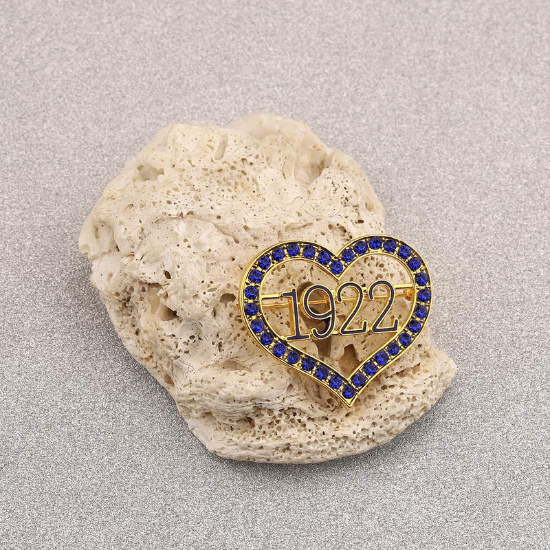 [Australia] - CENWA 1922 Brooch Pin Sigma Gamma Rho Sorority 1922 Sorority Paraphernalia Gift Greek Sorority Jewelry Gift 1922 heart blue pin 