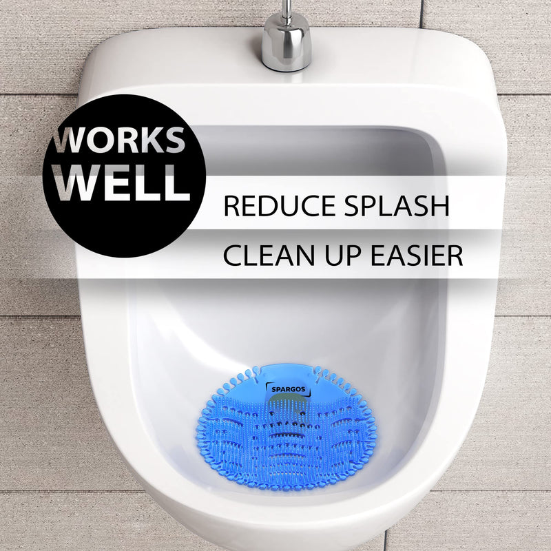 [Australia] - Urinal Screen Deodorizer Mats (12 Pack) Anti-Splash Toilet Smell Refresher protection for Bathroom Office Stadiums Schools with Free Gloves - 12pcs Blue Ocean Breeze 