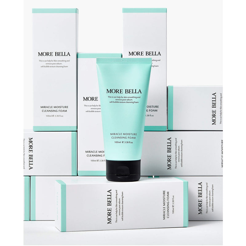 [Australia] - More Bella Miracle Moisture Cleansing Foam (100ml 3.38fl. oz) Low Irritation Deep Cleansing for daily pore skin care 