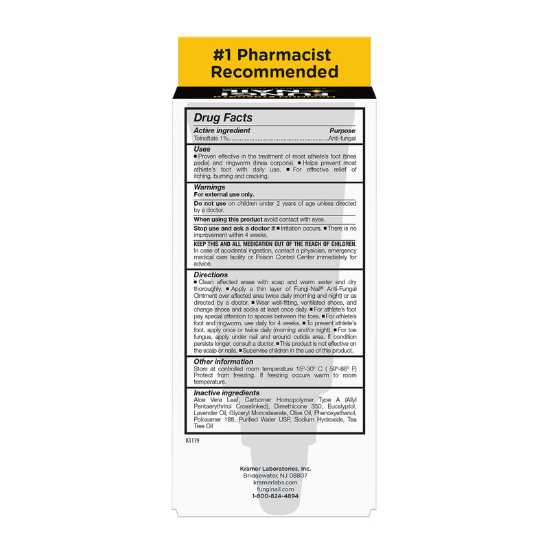 [Australia] - Fungi Nail Anti-Fungal Ointment, Kills Fungus That Can Lead to Nail & Athlete’s Foot with Tolnaftate & Clinically Proven to Cure Infections, Natural Color, 0.7 Fl Oz 