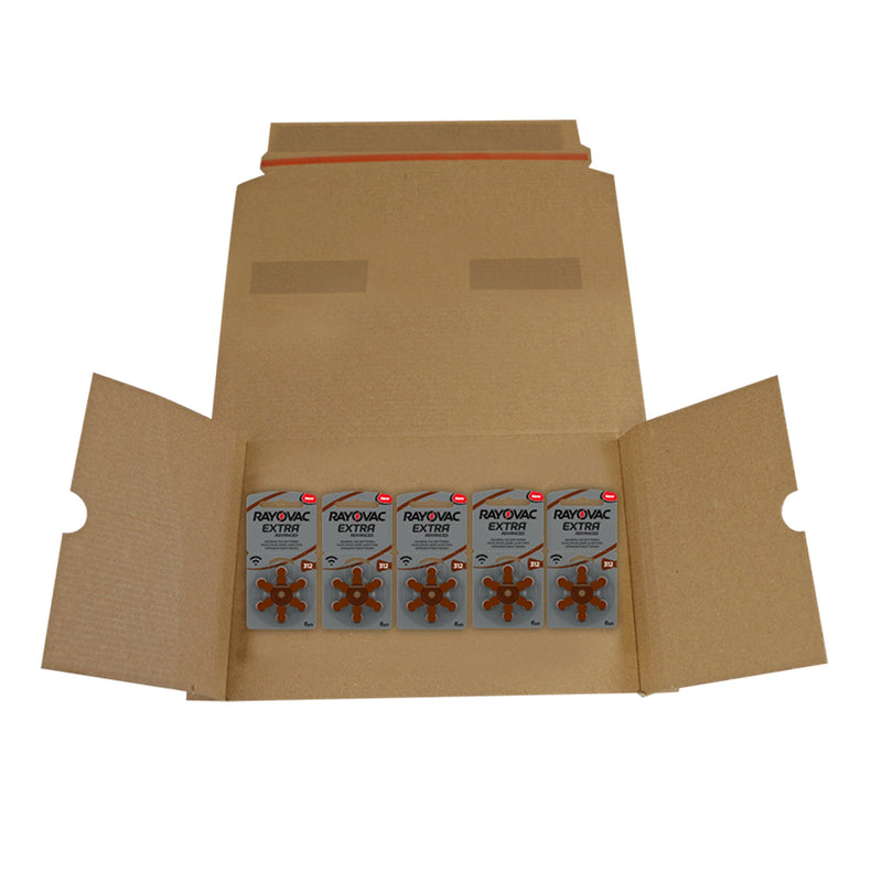 [Australia] - Rayovac Extra Advanced Hearing Aid Batteries, Size 312, Brown Tab, PR41, Pack of 30 - Frustration Packaging 