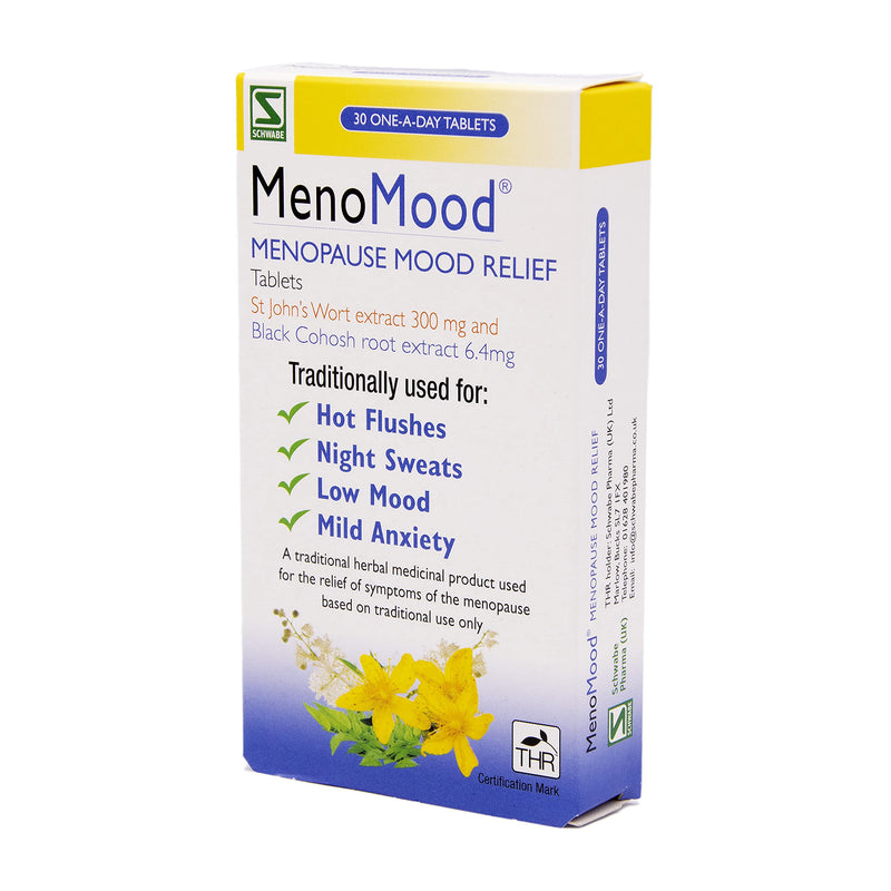 [Australia] - Schwabe Pharma - MenoMood - Menopause Mood Relief - St. John's Wort and Black Cohosh Extract - Traditionally Used for Hot Flushes, Night Sweats, Low Mood, Mild Anxiety - 30 Tablets 