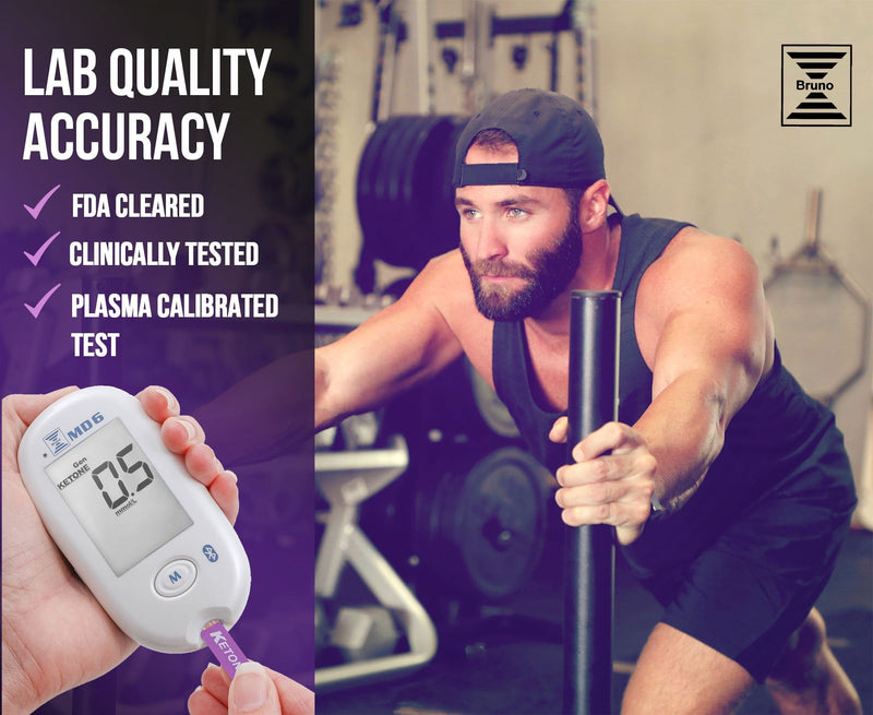[Australia] - Bruno MD6 Box of 10 Ketone Test Strips to Use with Our MD6 Blood Monitoring System | Stay in Ketosis and Get The Best Results with Accurate Keto Counts While Following The Ketogenic Diet … 