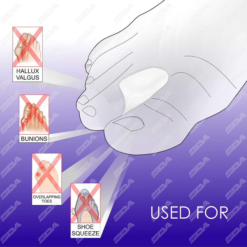 [Australia] - Silicone Toe Spreaders Bunion Gel Toe Spacers Separators - 4 PCS - Bunion Correctors Gel Toe Seperators Orthotics for Bunion Pain Relief, Overlapping Toes 