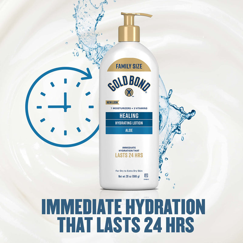 [Australia] - Gold Bond Healing Skin Therapy Lotion with aloe 20 oz., Non-Greasy & Hypoallergenic 