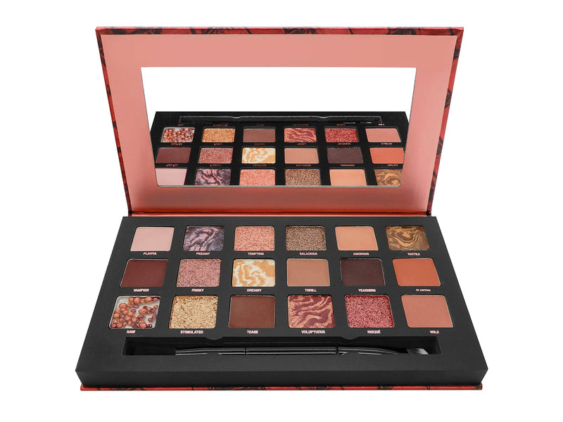 [Australia] - W7 Racy Pressed Pigment Palette - 18 Red Nude Colors - Flawless Long-Lasting Glam Makeup 