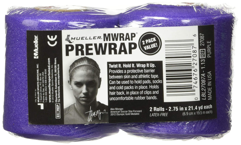 [Australia] - Mueller Sports Medicine MWrap, 2.75" X 21.4 Yd Roll, Purple, 2 Pack 