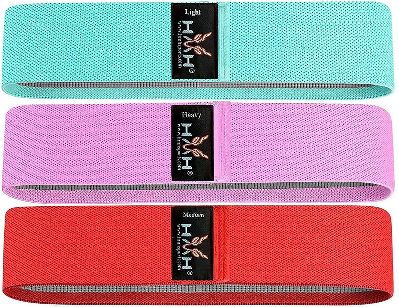 [Australia] - HMH Sports Resistance Bands, Fabric Exercise Bands 3 Resistance Level Workout Booty Bands For Hips & Glutes, Home Fitness, Yoga, Pilates Resistance Bands 