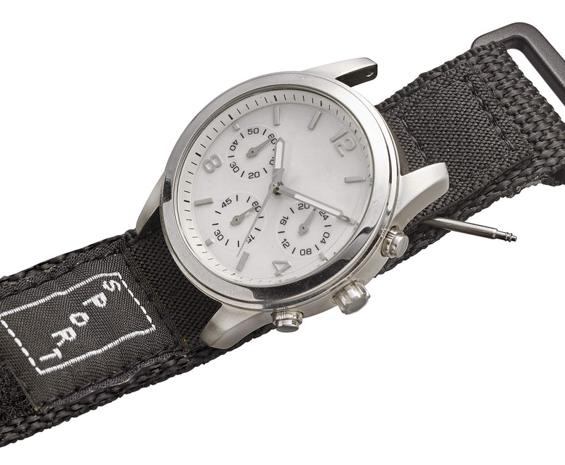 [Australia] - Alpine Sporty Padded Nylon Fabric watch band - watch strap 16, 20, 22 mm 16MM BLACK/ BLACK 