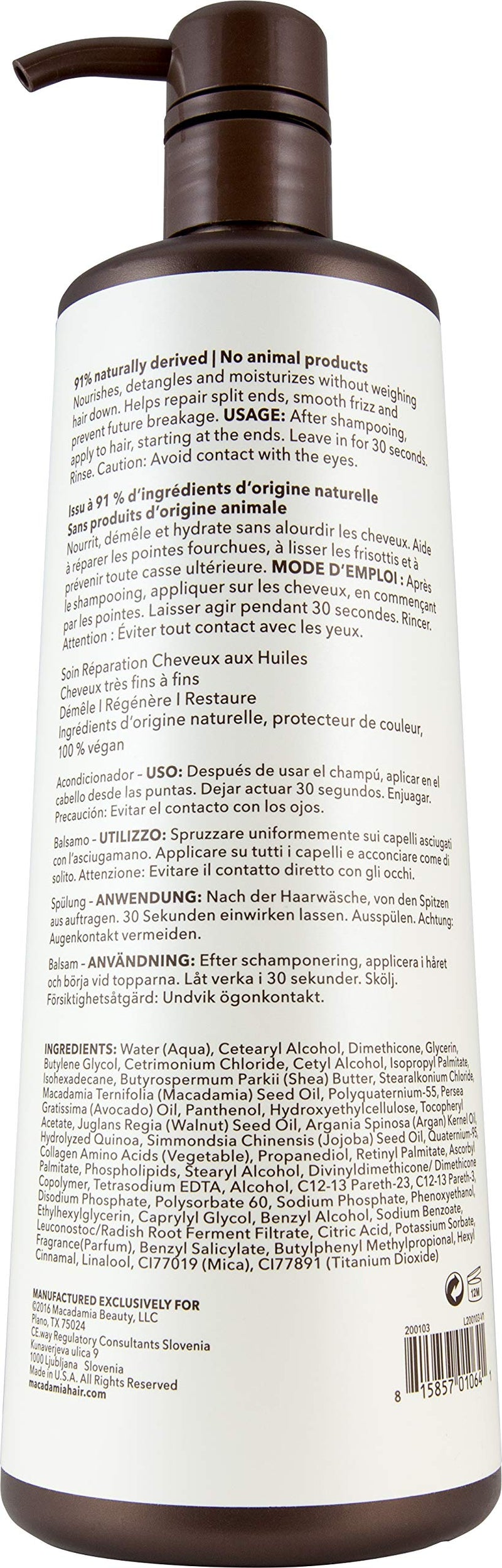 [Australia] - Macadamia Professional Weightless Moisture Conditioner 1000 ml 