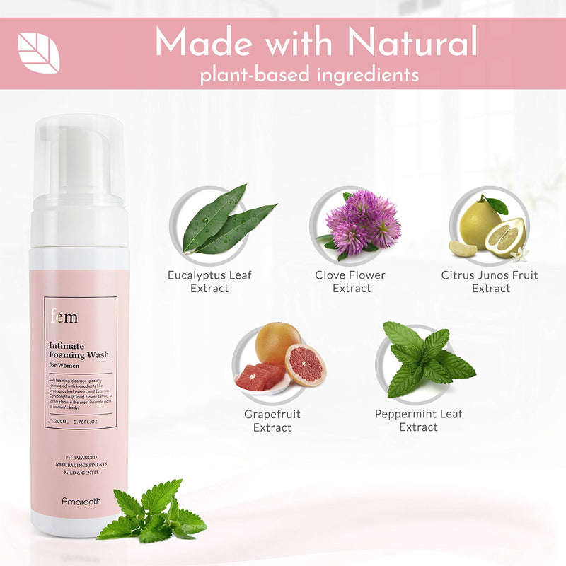 [Australia] - fem pH Balance Intimate Wash for Women, Feminine Wash for Sensitive Skin, Gentle Cleanser for Daily Use, Helps Eliminate Irritation, Itching, Odor (200ml / 6.8 fl oz) 