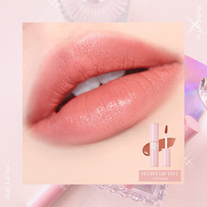 [Australia] - BLESSED MOON FLUFFY LIP TINTㅣ Long Lasting and Highly Pigmented Nude Matte Lip Tint, Moisturizing and Nourshing Lip Tint (01 CHEEZE) 01 CHEEZE 