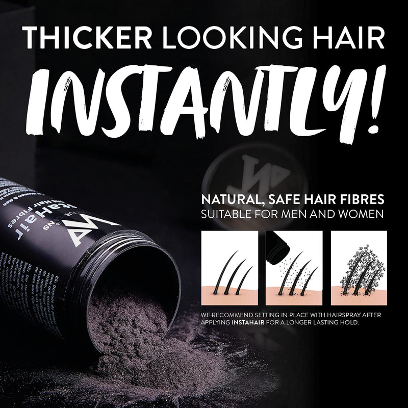 [Australia] - InstaHair Best Hair Building Fibres Dark Brown 23g - Hair Fibers for Men and Women, Hair loss concealer 