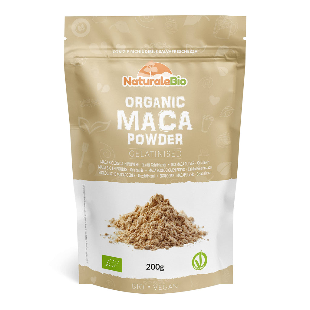 [Australia] - Organic Maca Powder 200g. Peruvian, Natural and Pure, from Organic Maca Root. Vegetarian and Vegan Friendly - Gelatinised - NaturaleBio 200 g (Pack of 1) 