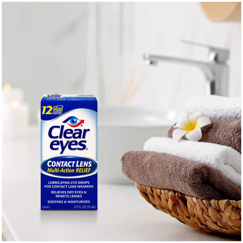 [Australia] - Clear Eyes Contact Lens Relief Soothing Eye Drops 0.50 oz (Pack of 3) 