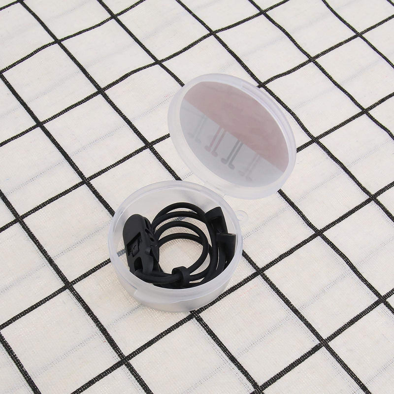 [Australia] - Hearing Aid Clip Holder Anti-lost Lanyard Safety Retainer Retention Cord Protector Silicone Black for Adults Seniors Kids 