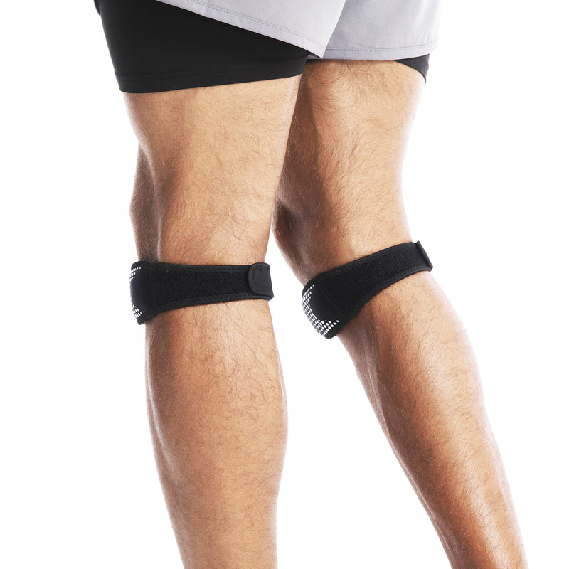 [Australia] - HiRui 2 Pack Patella Tendon Knee Straps, Knee Brace Knee Support Patellar Stabilizer for Running Hiking Tennis Jumping Arthritis Tendonitis Pain Relief, Joint & Muscles Protection-Adjustable (Gray) Gray 