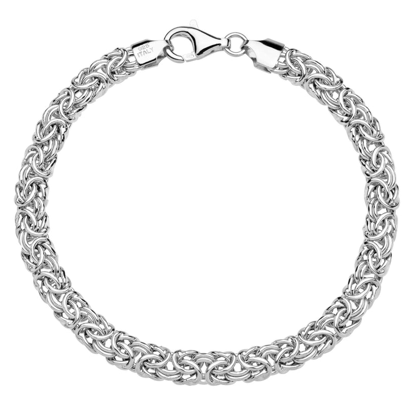 [Australia] - Miabella 925 Sterling Silver Italian Byzantine Bracelet for Women 6.5, 7, 7.5, 8 Inch Handmade in Italy Length 6.5 Inches (X-Small) 
