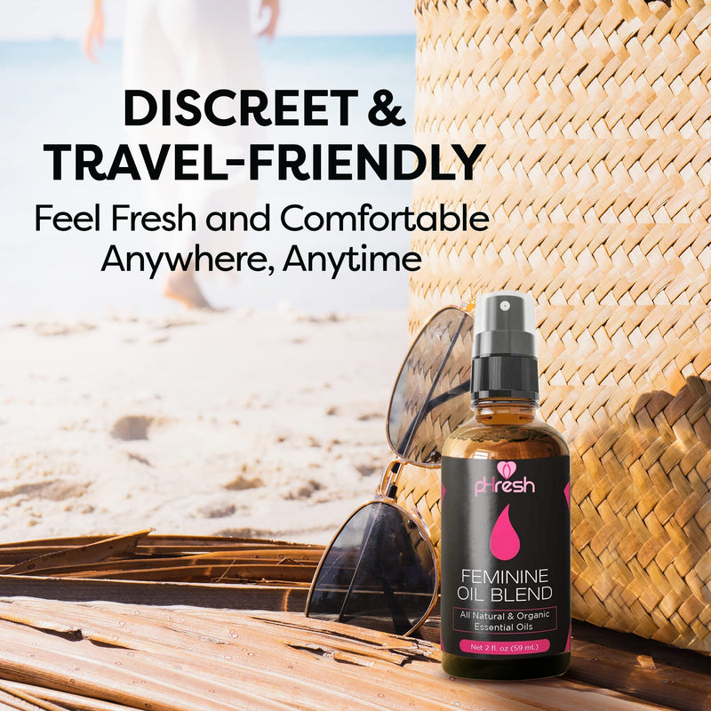 [Australia] - pHresh Feminine Spray - 100% All Natural Yoni Oil for Women - Supports Vaginal Odor, Itch, & Irritation - Promotes Healing & Soothing - With Tea Tree, Lemongrass, Orange Essential Oils - 2 oz 