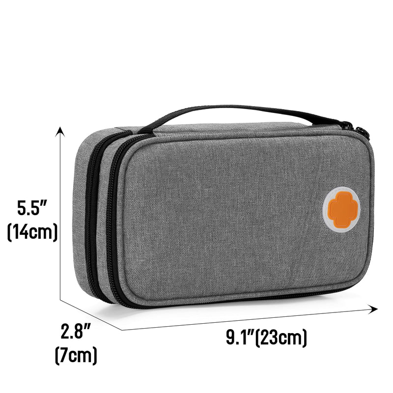 [Australia] - CURMIO Insulin Cooler Travel Case, Double Layer Diabetic Supplies Storage Bag with Detachable Pouches for Insulin Pens, Patented Design 