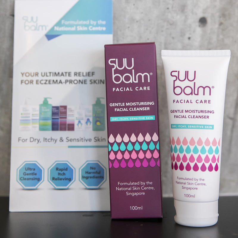 [Australia] - Suu Balm - Gentle Moisturising Facial Cleanser - Eczema, Psoriasis, Dry, Sensitive Skin Treatment (100ml) 