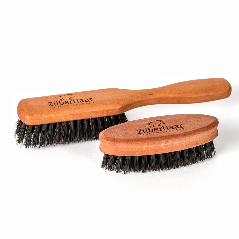 [Australia] - ZilberHaar Pocket Beard Brush - Small Soft Boar Bristle Beard Brush for Men - Travel Size Mens Beard Brush - Straightens & Promotes Beard Growth, Works with Beard Oil & Styling Balm to Soften Beard 
