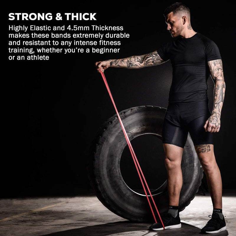 [Australia] - Bionix Resistance Bands Set - 3pcs Exercise Band For Men and Women Pull UP Assistance Heavy Elastic Rubber Long Loop Arm Legs Glutes Fitness Gym Workout 