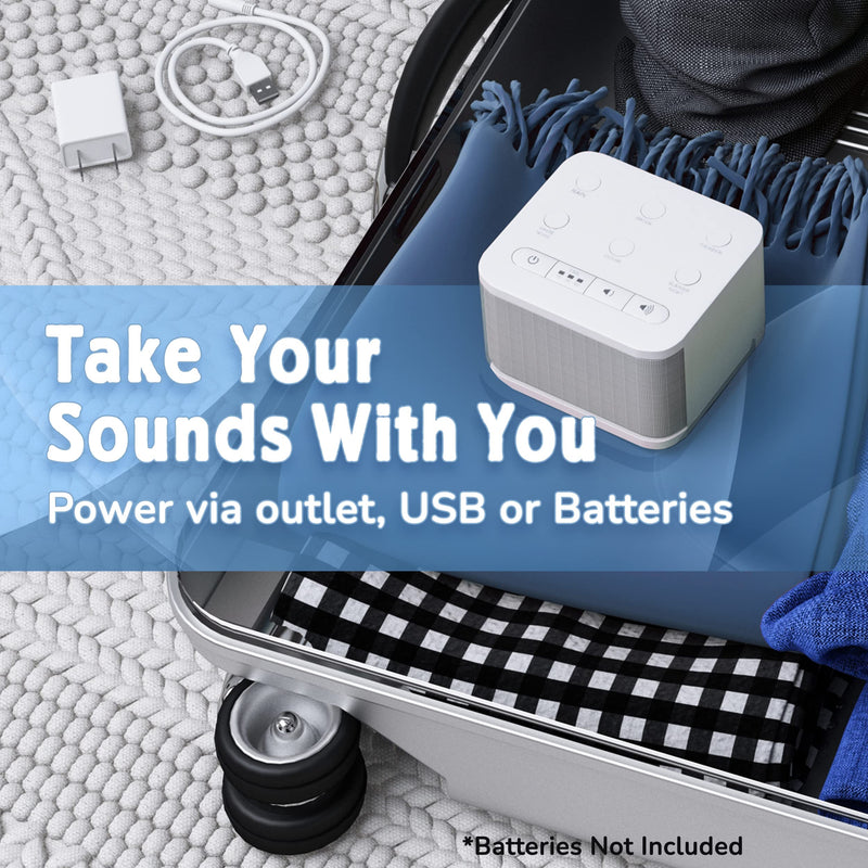 [Australia] - Big Red Rooster 6 Sound White Noise Machine | Sound Machine for Sleeping | Portable White Noise Machine for Office Privacy | Travel Sound Machine Baby | Plug in Or Battery Operated 