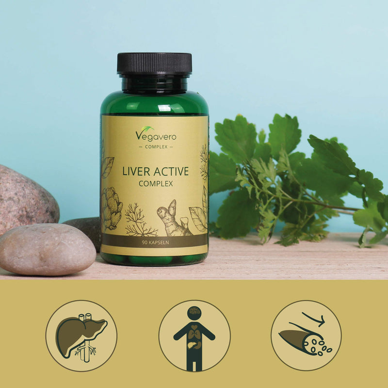 [Australia] - Liver Support Vegavero® | with Artichoke, Tumeric, Chicory & Choline | Natural Cleanse & Detox | NO Additives | 90 Vegan Capsules 
