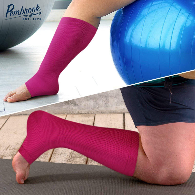 [Australia] - Pembrook Plus Size Compression Toeless Socks and Sleeves Bundle 