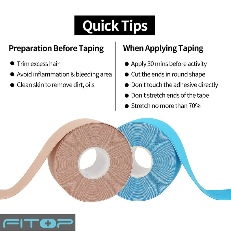 [Australia] - Kinesiology Tape Uncut Physio Tape Strapping for Exercise, Sports and Injury Recovery, K Tape Athletic Ideal for Knee, Joint, Muscle Support (4 Rolls Blue) 