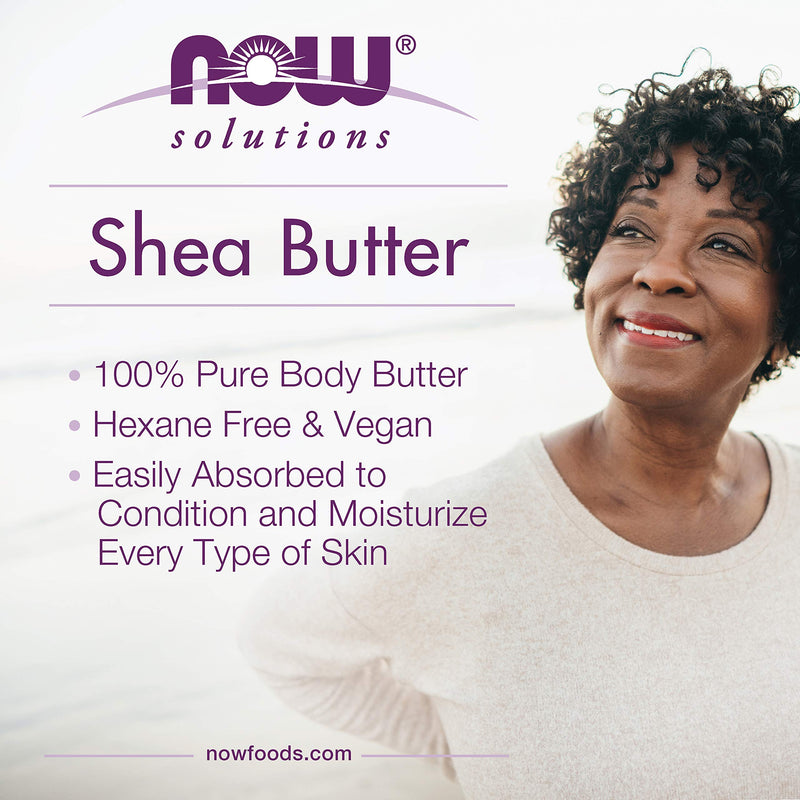 [Australia] - NOW Solutions, Shea Butter, Skin Emollient, Seals in Moisture for Dry Rough Skin, 16-Ounce 1 Pound (Pack of 1) 