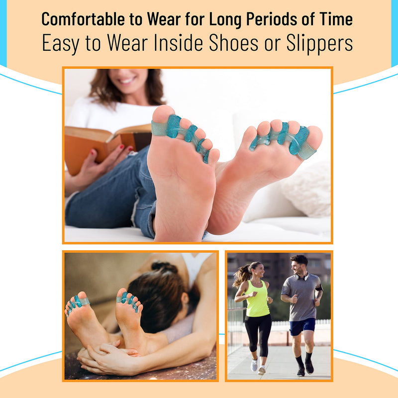 [Australia] - DR. JK- ToePal Gel Toe Separator, Narrow, 1 Pair, Toe Spacers, Toe Straightener, Hammer Toe Straightener, Toe Spreader, Toe Stretcher, Toe Corrector for Women and Men, Bunion Corrector 