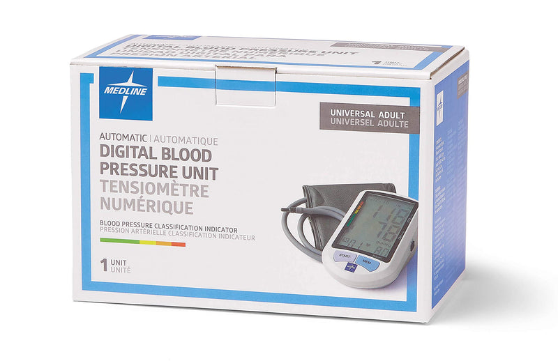 [Australia] - Medline Elite Automatic Digital Blood Pressure Monitor with Large Display Screen, Universal Upper Arm Cuff (fits arms 22-42 cm), Batteries and Carrying Case Included, MDS3001 Monitor with Universal Cuff (22-42cm) 