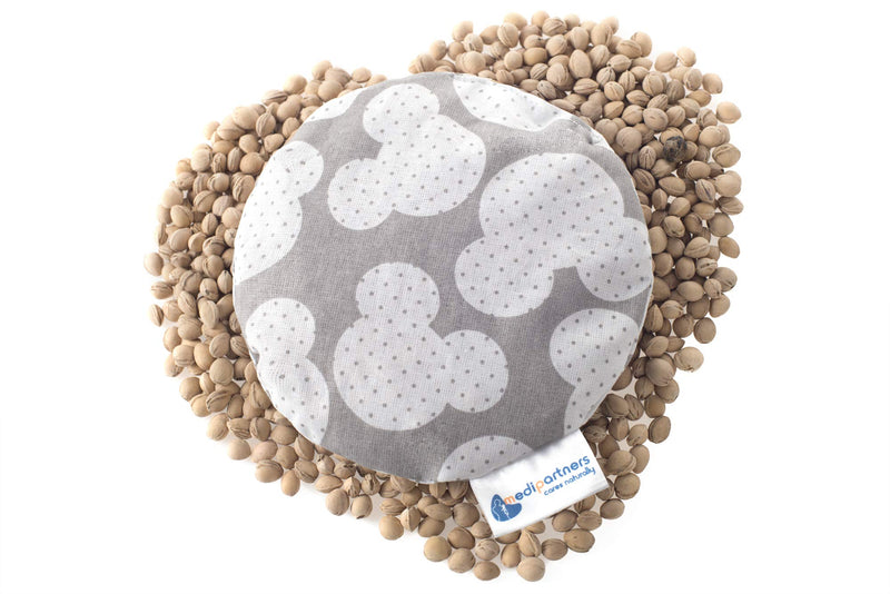 [Australia] - Cherry Stone Cushion Heat Pillow for Babies 180g Round 15cm Eco Natural 100% Cotton Medi Partners Heat and Cold Therapy Massage Therapy (Miki) Miki 