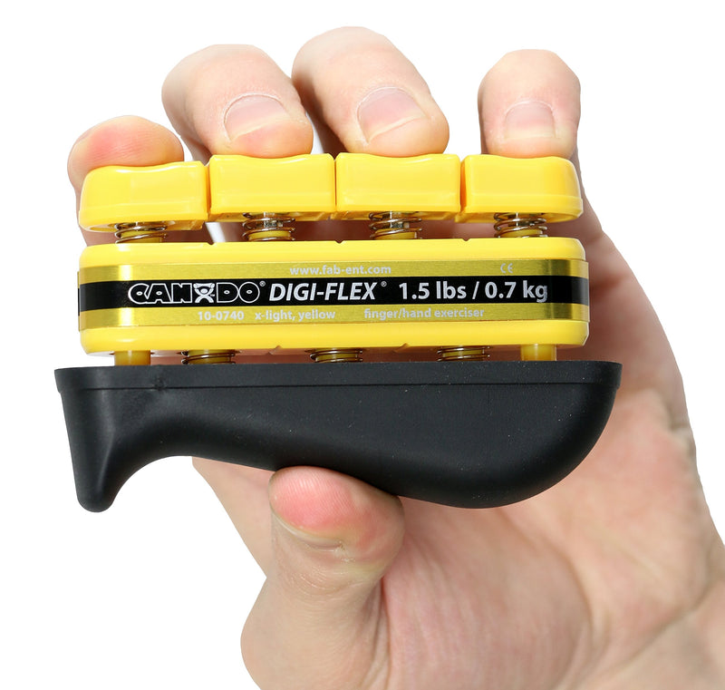 [Australia] - Hand exerciser - finger grip strengthener Cando Digi-Flex, yellow (very light) 1.5lbs 