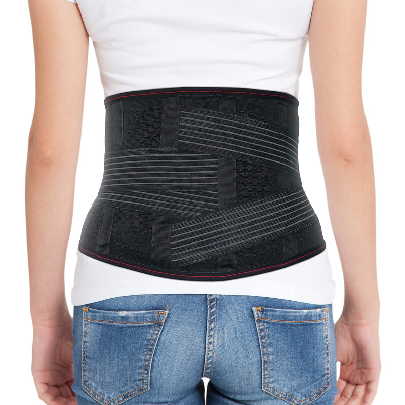 [Australia] - ORTONYX Lumbar Support Belt Lumbosacral Back Brace – Ergonomic Design and Breathable Material - M/L (Waist 31.5"-39.4") Black M/L (Waist 31.5"-39.4") 