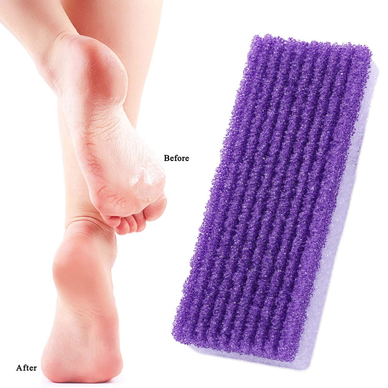 [Australia] - 8 Pack Foot Pumice Stone for Feet Heel Hard Skin Callus Remover Scrubber (Purple) 