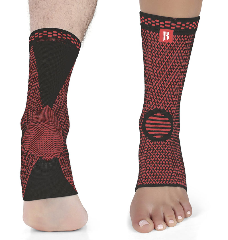 [Australia] - Plantar Fasciitis Ankle Brace RIMSports - Ideal Ankle Compression Sleeve for Ankle Support Achilles Tendon Support - Provides Superior Ankle Support -Best Brace Compression Ankle Sleeve (Red, XL) Red 