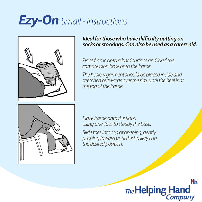 [Australia] - Helping Hand Company Ezy-on Small Compression Stocking Aid and Sock Applicator. Dressing Aids for Putting on Compression Support Socks for Women and Men 