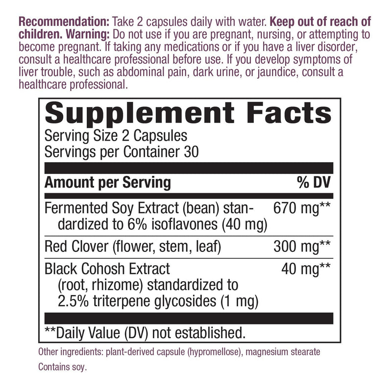 [Australia] - Nature's Way EstroSoy Menopause Relief Blend Black Cohosh Extract Fermented Soy, 60 Vcaps 