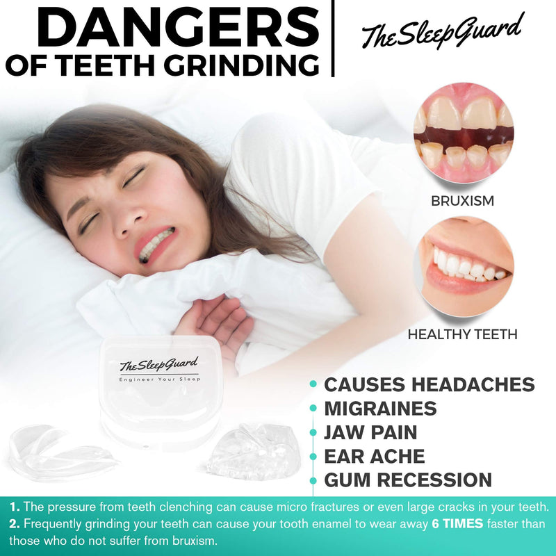 [Australia] - TheSleepGuard Mouth Guard for Teeth Grinding [Pack of 4] Best Gum Shield for Grinding Teeth & Clenching at Night | Mouth Guard for Sleeping, Bruxism & TMJ Relief | Night Guard for Adults & Kids 