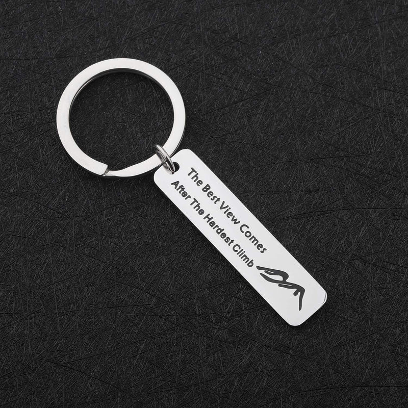 [Australia] - MYOSPARK Adventure Gift Mountains Keychain Hiker Jewelry Outdoors Gift Motivational Jewelry Climb Keychain 